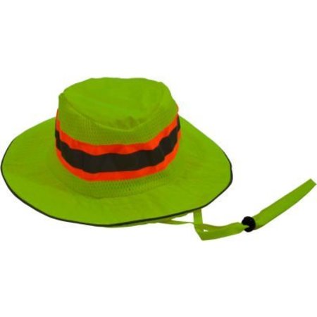 PETRA ROC INC Petra Roc Hi-Visibility Full Brimmed Ranger Hat, Polyester Mesh/Oxford, Lime, S/M LRH-FB-S/M